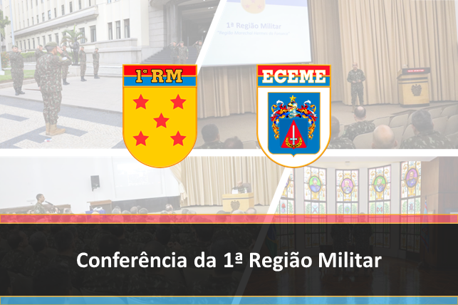 Comandante da 1ª Região Militar realiza conferência na ECEME